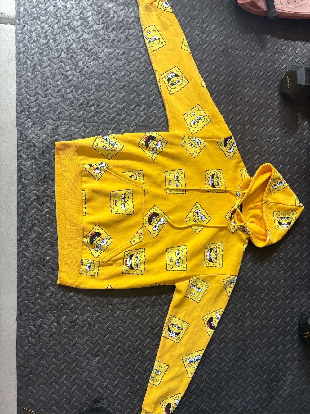Nickelodeon Spongebob Yellow Hoodie Sz Med Rare
